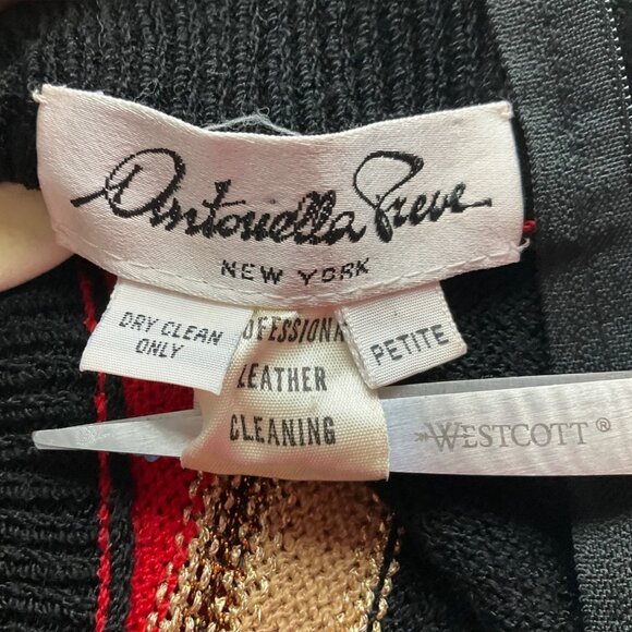 Vintage Antonella Preve Leather Horse Knit Sweater Equestrian Old Money - Picture 4 of 11